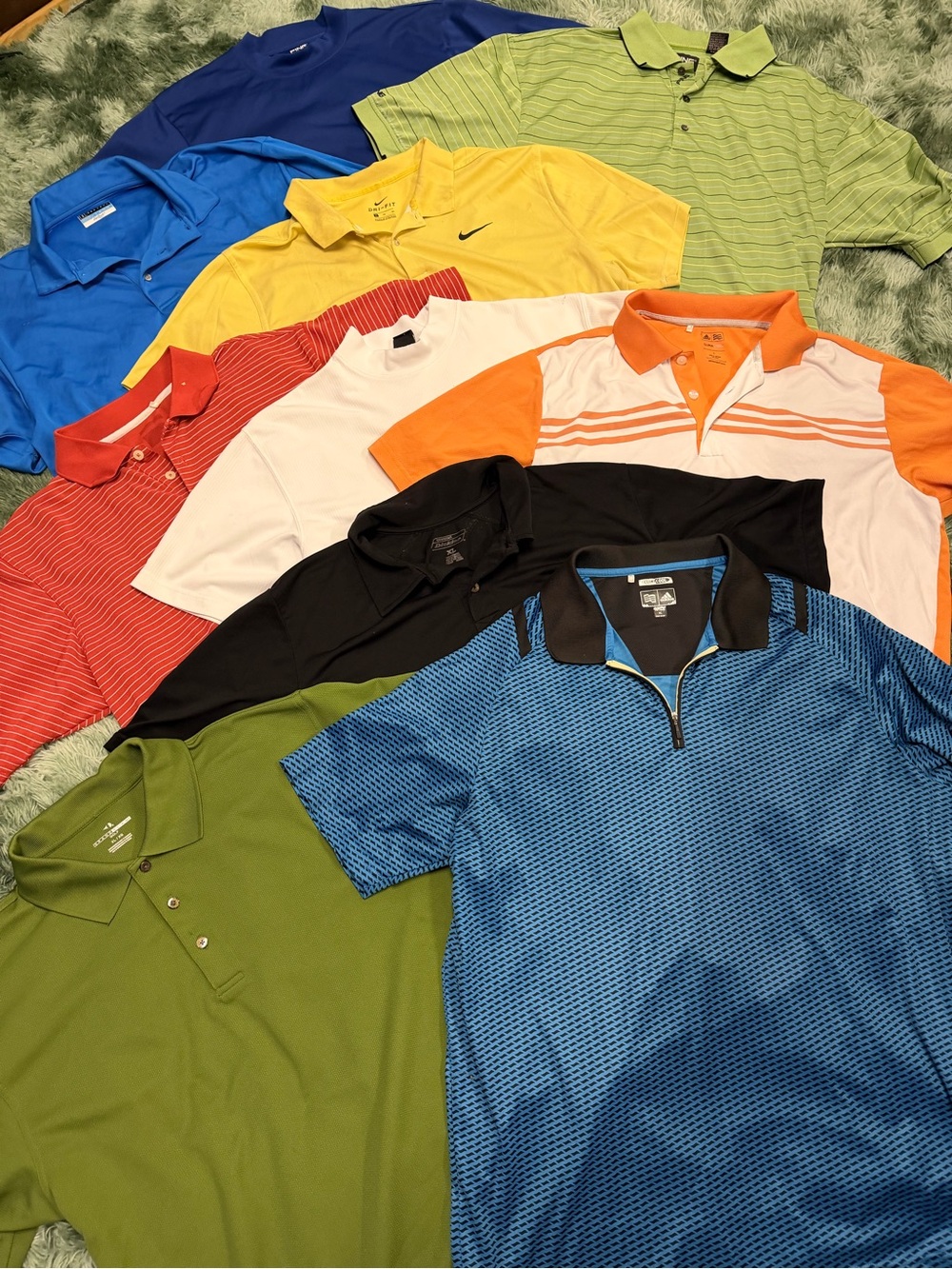 Assorted Men's Polo Shirt - Blue/Black/Green/Orange/Yellow/White/Red Mix